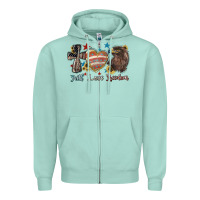 Seafoam faith love freedom usa Zipper Hoodie - NancyCooperArtShop