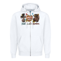 White faith love freedom usa Zipper Hoodie - NancyCooperArtShop