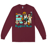Burgundy rn registered nurse Long Sleeve Tee - Artiststas
