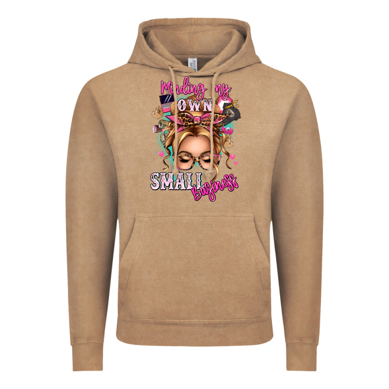 Minding My Own Small Business Blonde Messy Bun Vintage Hoodie by texasbilliewilder | Teevron
