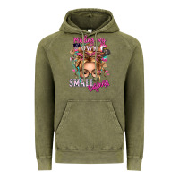 Vintage Olive minding my own small business blonde messy bun Vintage Hoodie - texasbilliewilder