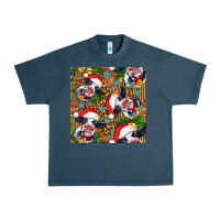 Midnight Navy christmas leopard cow Urban Heavy Tee - FaDigitalArtStudio