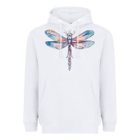 White dragonfly Heavyweight Hoodie - MaliasSmallBusiness