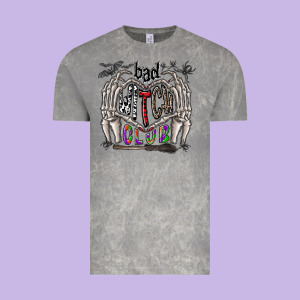 Bad Witch Club Vintage Tee Designed By Cowhidedigitalart