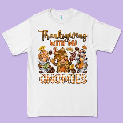 Thanksgiving With My  Gnomies Premium Tee Designed By Barkaloodesign