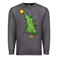 Charcoal Heather trendy christmas tree Premium Sweatshirt - MaliasSmallBusiness