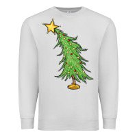 Dove Grey trendy christmas tree Premium Sweatshirt - MaliasSmallBusiness