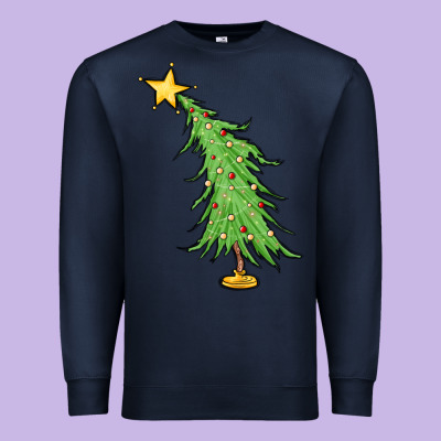 Trendy Christmas Tree Premium Sweatshirt Designed By Maliassmallbusiness