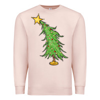 Pale Pink trendy christmas tree Premium Sweatshirt - MaliasSmallBusiness