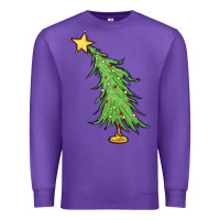 Purple trendy christmas tree Premium Sweatshirt - MaliasSmallBusiness
