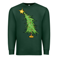 Sports Green trendy christmas tree Premium Sweatshirt - MaliasSmallBusiness