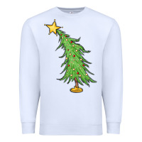 White trendy christmas tree Premium Sweatshirt - MaliasSmallBusiness