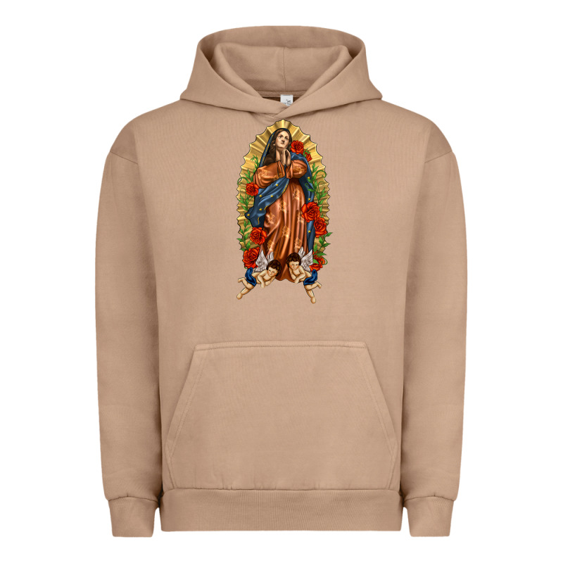 Lady Of Guadalupe With Roses Urban Hoodie by texasbilliewilder | Teevron