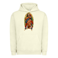 Pigment Pistachio Lady of Guadalupe with Roses Urban Hoodie - texasbilliewilder