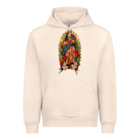 Sandshell Lady of Guadalupe with Roses Urban Hoodie - texasbilliewilder