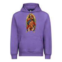 Tulip Lady of Guadalupe with Roses Urban Hoodie - texasbilliewilder