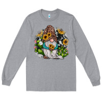 Heather Grey gnomes sunflower cactus Long Sleeve Tee - JahusDesignShop