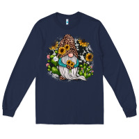 Navy gnomes sunflower cactus Long Sleeve Tee - JahusDesignShop