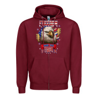 Burgundy freedom born free tour 1776 Zipper Hoodie - NancyCooperArtShop