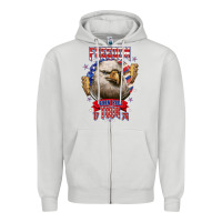Dove Grey freedom born free tour 1776 Zipper Hoodie - NancyCooperArtShop