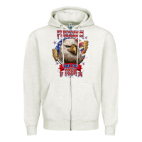 Oatmeal Heather freedom born free tour 1776 Zipper Hoodie - NancyCooperArtShop