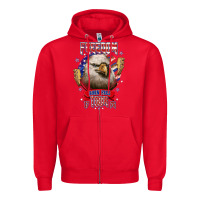 Red freedom born free tour 1776 Zipper Hoodie - NancyCooperArtShop