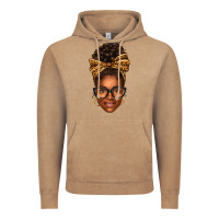 Afro Woman Messy Bun Vintage Hoodie | Teevron