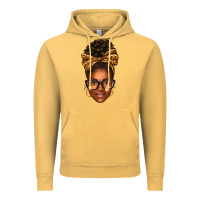 Vintage Mustard afro woman messy bun Vintage Hoodie - texasbilliewilder