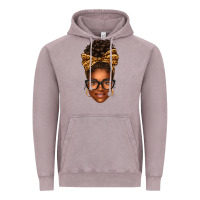 Vintage Zinc afro woman messy bun Vintage Hoodie - texasbilliewilder