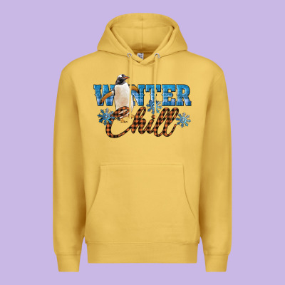 Winter Chill Penguin Premium Hoodie Designed By Lillyallendesigns
