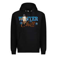 Black Winter Chill Penguin Premium Hoodie - LillyAllenDesigns