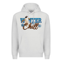 Dove Grey Winter Chill Penguin Premium Hoodie - LillyAllenDesigns