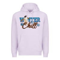 Lilac Winter Chill Penguin Premium Hoodie - LillyAllenDesigns