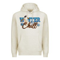 Oatmeal Heather Winter Chill Penguin Premium Hoodie - LillyAllenDesigns
