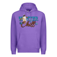 Purple Winter Chill Penguin Premium Hoodie - LillyAllenDesigns