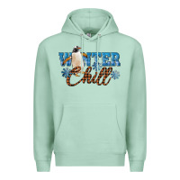 Seafoam Winter Chill Penguin Premium Hoodie - LillyAllenDesigns