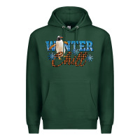 Sports Green Winter Chill Penguin Premium Hoodie - LillyAllenDesigns