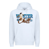 White Winter Chill Penguin Premium Hoodie - LillyAllenDesigns