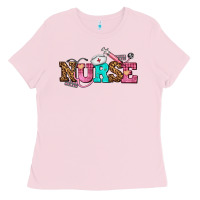 Bubblegum Pink nurse with nurse element Ladies Tee - AdoDesignShop