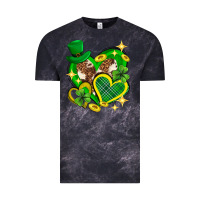 Cloud Black St. Patrick's Day lucky heart Vintage Tee - Neo Western