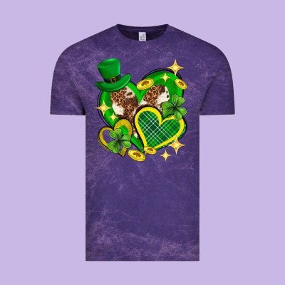 St. Patrick's Day Lucky Heart Vintage Tee Designed By Neo Western