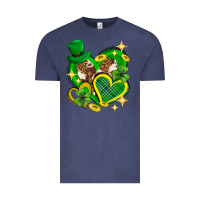Vintage Denim St. Patrick's Day lucky heart Vintage Tee - Neo Western