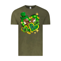 Vintage Olive St. Patrick's Day lucky heart Vintage Tee - Neo Western