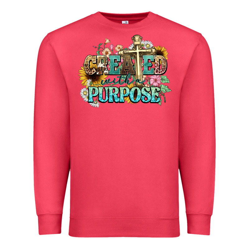 Created With A Purpose Premium Sweatshirt by NancyCooperArtShop | Teevron