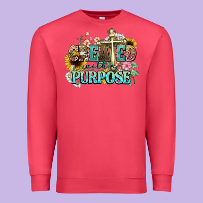 Created With A Purpose Premium Sweatshirt Designed By Nancycooperartshop