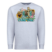 Heather Grey created with a purpose Premium Sweatshirt - NancyCooperArtShop