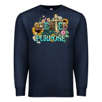 Navy created with a purpose Premium Sweatshirt - NancyCooperArtShop