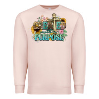 Pale Pink created with a purpose Premium Sweatshirt - NancyCooperArtShop