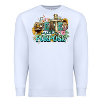 White created with a purpose Premium Sweatshirt - NancyCooperArtShop