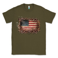 Army Green Old Leopard American Flag Frame Classic Tee - Bettercallsaul